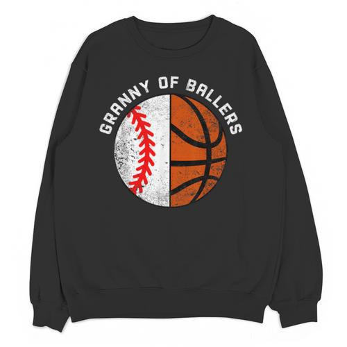 Granny Of Ballers Baseball Basketball Grandma Granny Unisex Sweatshirt - Sportilla