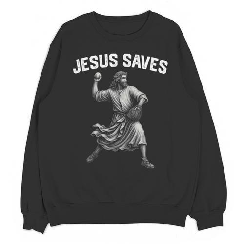 Jesus Saves Shirt Religious Christian Faith Baseball Unisex Sweatshirt - Sportilla
