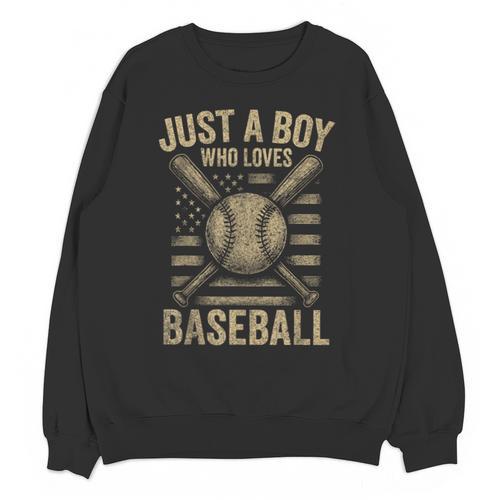Just a Boy Who Loves Baseball Unisex Sweatshirt - Sportilla