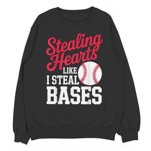 Kids Stealing Hearts Cute Baseball Boys Unisex Sweatshirt - Sportilla