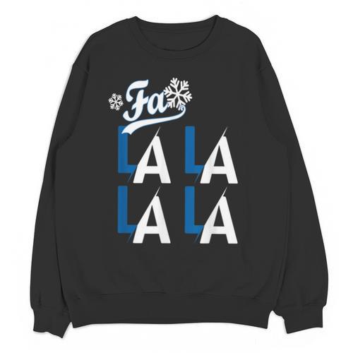 LA Baseball Fan Christmas FA La La Holiday Blue Theme Unisex Sweatshirt - Sportilla