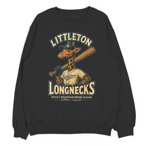 Littleton Longnecks Retro Minor League Baseball Unisex Sweatshirt - Sportilla