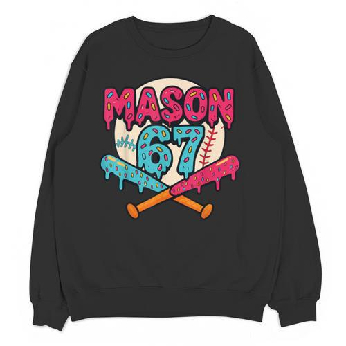Mason 67 Ice Cream Drip Baseball Meme Graphics Unisex Sweatshirt - Sportilla
