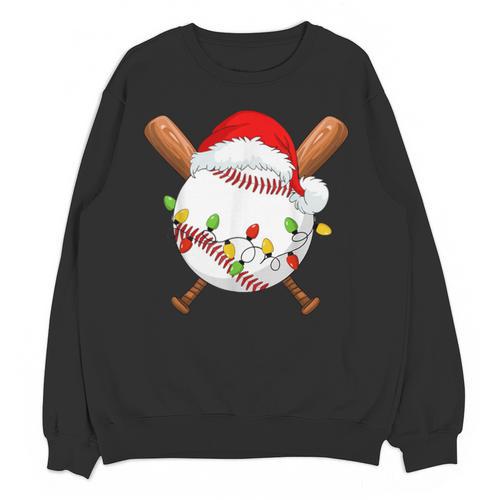 Santa Sports For Men Boys Christmas Baseball Player Unisex Sweatshirt - Sportilla