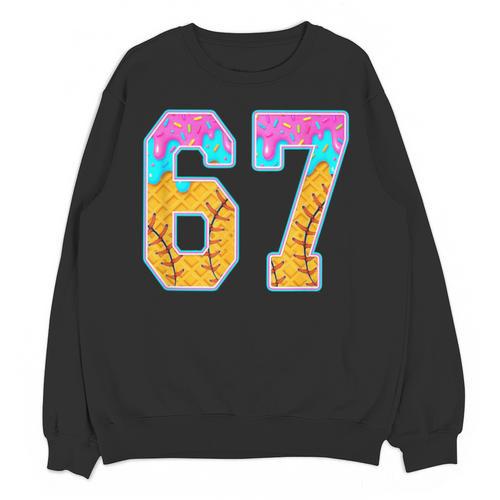 Six Seven Baseball Drip Unisex Sweatshirt - Sportilla