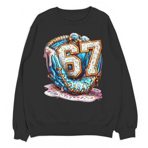 Six Seven Baseball Lifestyle 67 Meme Gen Alpha Slang Unisex Sweatshirt - Sportilla