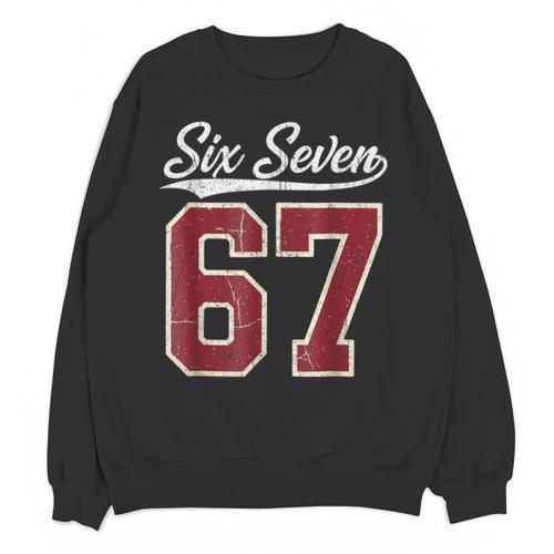 Six Seven Meme Boys Girls Kids 67 Baseball Jersey Unisex Sweatshirt - Sportilla