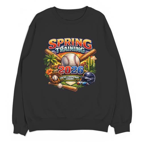 Spring Training 2026 Baseball Fan Retro Palm Cactus Unisex Sweatshirt - Sportilla