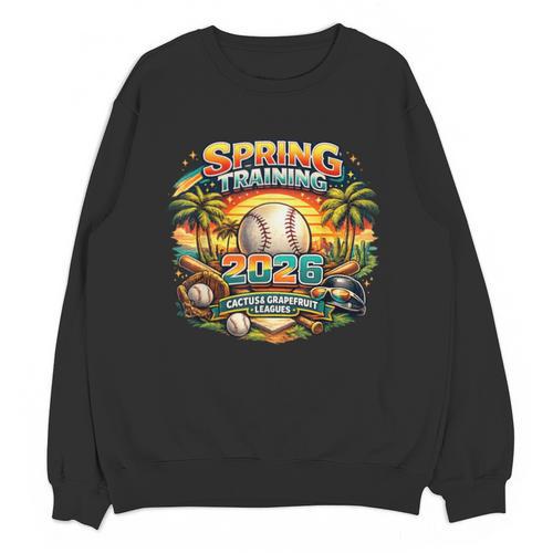 Spring Training 2026 Retro Baseball Palm Cactus Unisex Sweatshirt - Sportilla