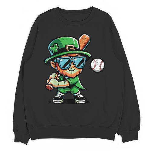 St Patricks Day Leprechaun Baseball Saint Paddys Boys Men Unisex Sweatshirt - Sportilla