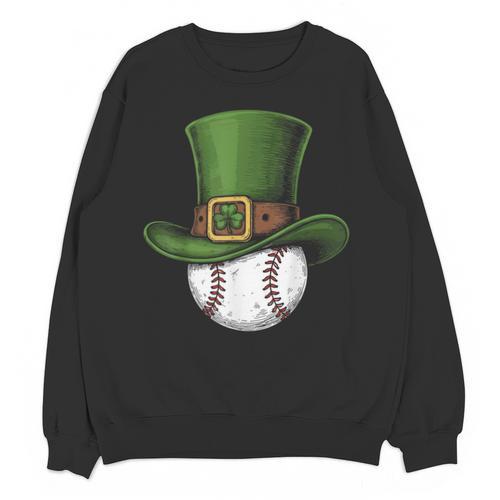 St Patricks Day Shamrock Baseball Saint Paddy's Kids Boys Unisex Sweatshirt - Sportilla