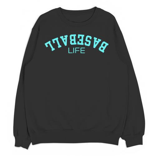 Upside Down Baseball Life Game Day Boys Girls Youth Unisex Sweatshirt - Sportilla