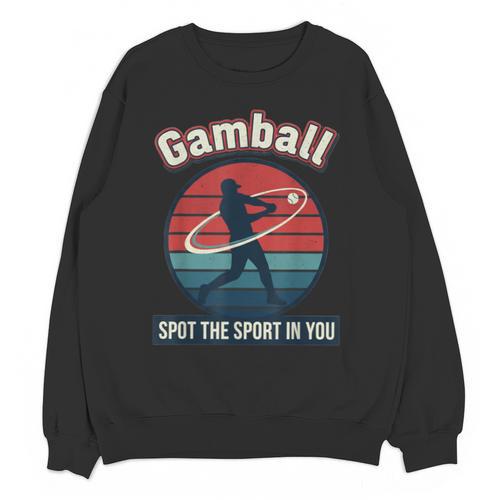Vintage Baseball Batter Retro Sports Circle Graphic Unisex Sweatshirt - Sportilla