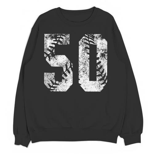 Vintage Baseball Number 50 Jersey Player Uniform Unisex Sweatshirt - Sportilla