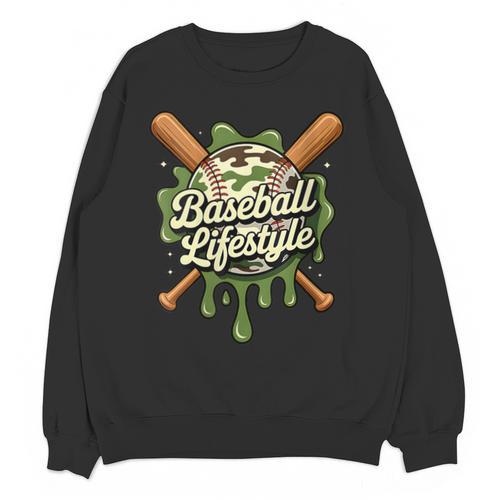 Women's Baseball Life Style 101 Apparel Youth Drip Baseball Boys Kid Unisex Sweatshirt - Sportilla
