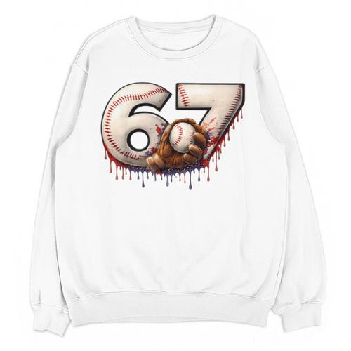 6 7 Six Seven American Baseball Graphic Unisex Sweatshirt - Sportilla
