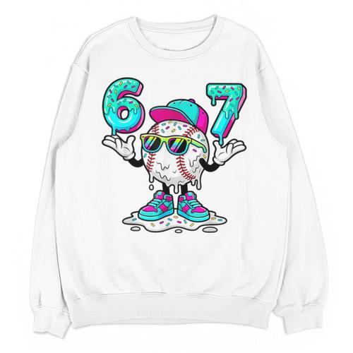 67 Baseball Drip Ice Cream 67 Baseball Men Boy Kids Unisex Sweatshirt - Sportilla