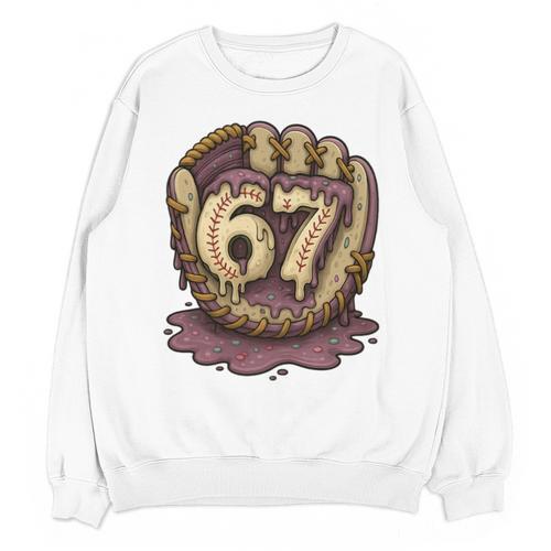 67 Ice Cream Drip Six Seven Baseball Premium Tri-Blend Unisex Sweatshirt - Sportilla