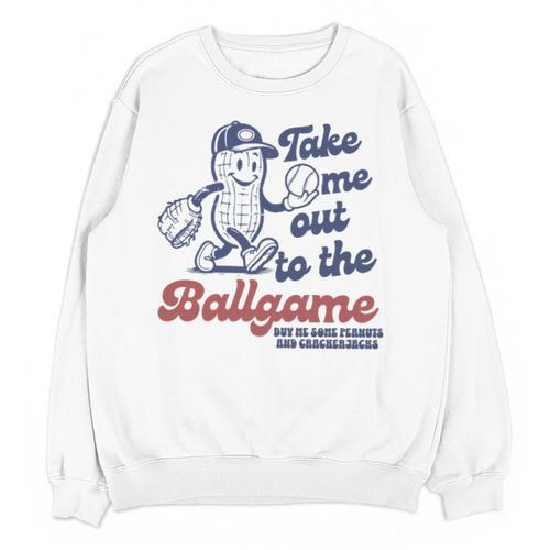 Take Me Out To The Ball Game Retro Peanuts Baseball Sports Unisex Sweatshirt - Sportilla