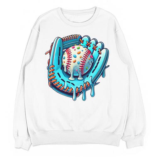 Baseball Drip Ice Cream Sprinkles Baseball Player Premium Tri-Blend Unisex Sweatshirt - Sportilla