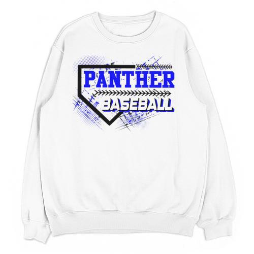 Blue Panther Baseball Home Plate Game Day Mascot Panther Unisex Sweatshirt - Sportilla