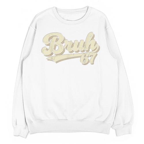 Bruh 67 Baseball Style Meme Slang Sports Number Graphic Unisex Sweatshirt - Sportilla