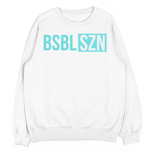 BSBL SZN Baseball Season Game Day Boys Girls Youth Premium Tri-Blend Unisex Sweatshirt - Sportilla