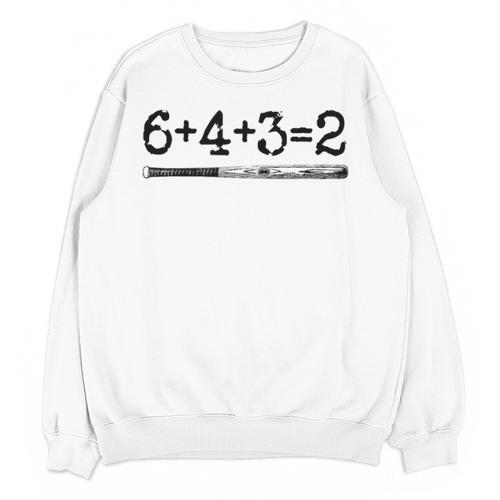 Double Play 6 4 3 2 Vintage Baseball Math Softball Player Premium Tri-Blend Unisex Sweatshirt - Sportilla