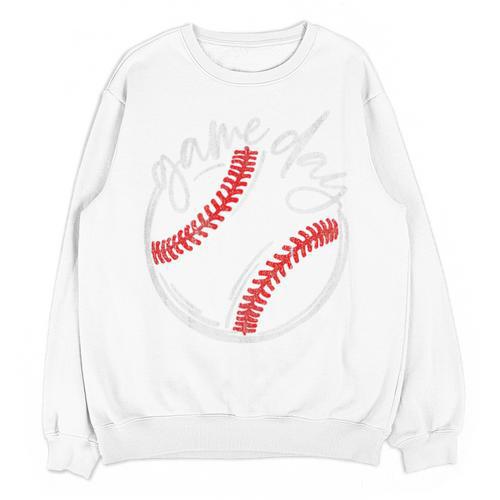 Game Day Baseball Baseball Lovers Softball Life Mom Premium Tri-Blend Unisex Sweatshirt - Sportilla