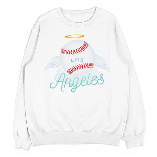 Los Angeles Angel Ball Tshirt Cool Baseball Team Premium Tri-Blend Unisex Sweatshirt - Sportilla