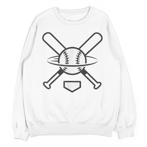 Minimalist Baseball Clean Sports Graphic Tee For Fan Players Unisex Sweatshirt - Sportilla