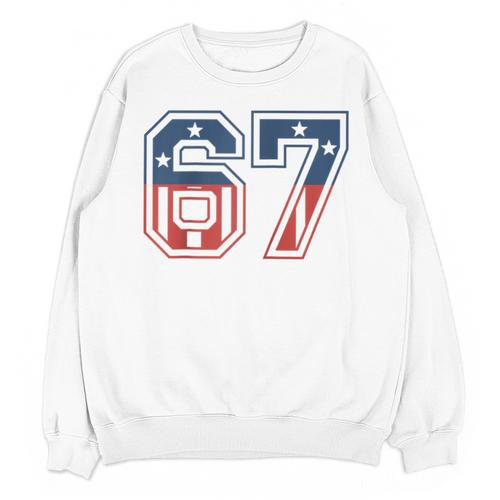 Number 67 USA Raglan Baseball Tee Unisex Sweatshirt - Sportilla