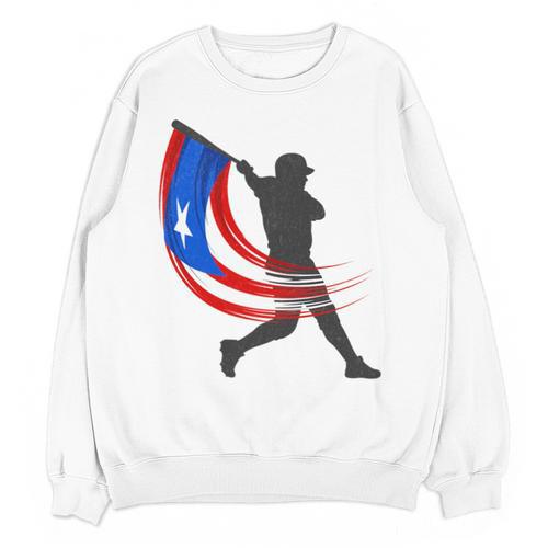 Puerto Rico Baseball Flag Player Boricua Heritage Sports Unisex Sweatshirt - Sportilla