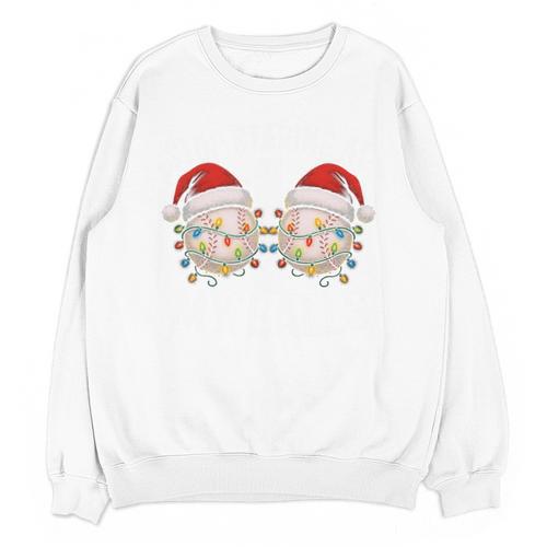 Stop Staring At My Balls Comedy Christmas Baseball Unisex Sweatshirt - Sportilla