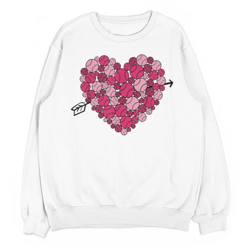 Valentine's Day Baseball Heart Softball Player Sports Lover Unisex Sweatshirt - Sportilla