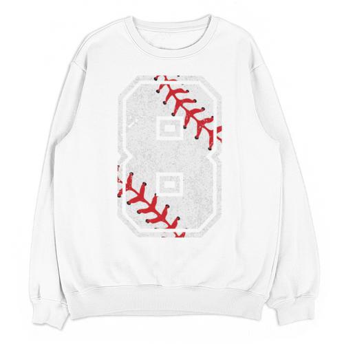 Vintage Baseball 8 Jersey Number 8 Unisex Sweatshirt - Sportilla