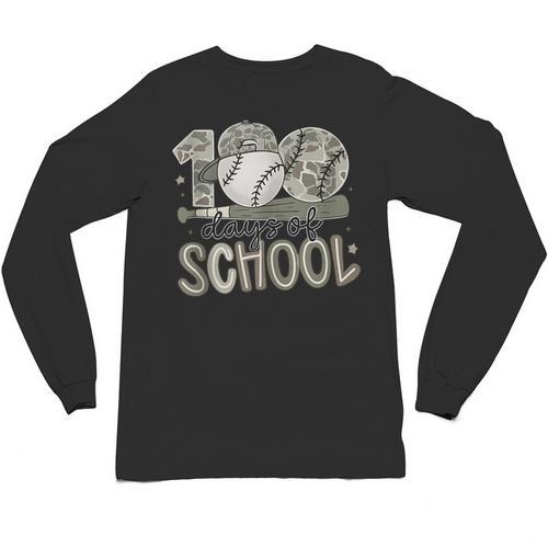 100 Days Of School Baseball Cap Boy School Teacher Unisex Long Sleeve T-Shirt - Sportilla