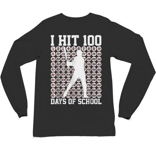 100 Days Of School Boys Kids 100th Day Balls For Baseball Unisex Long Sleeve T-Shirt - Sportilla
