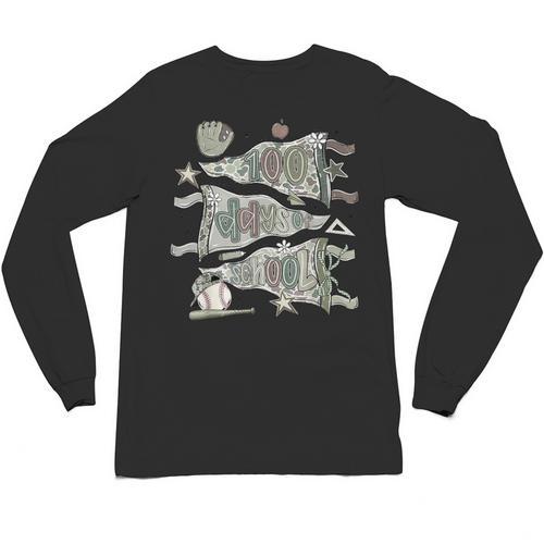 100 Days Smarter Baseball Sport School Celebration Unisex Long Sleeve T-Shirt - Sportilla