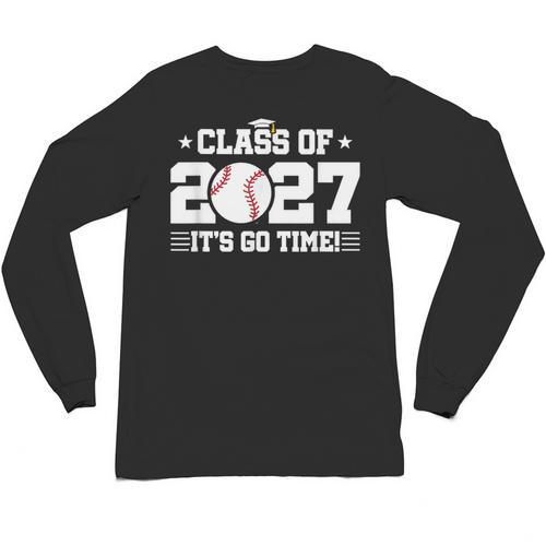 2027 Back To School Baseball 2027 Graduation Class Of 2027 Unisex Long Sleeve T-Shirt - Sportilla