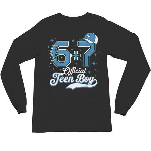 6 7 Meme Official Teenager 13th Birthday Baseball Boy Unisex Long Sleeve T-Shirt - Sportilla