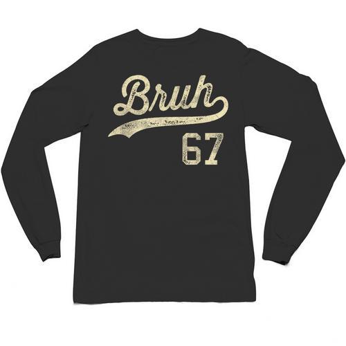 67 Six Seven Bruh Meme Baseball Style Vintage Unisex Long Sleeve T-Shirt - Sportilla