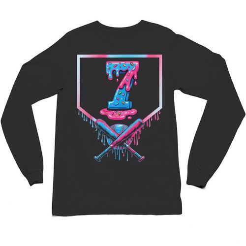 67 Six Seven Meme Baseball Ice Cream Drip 67 Gen Alpha Slang Unisex Long Sleeve T-Shirt - Sportilla
