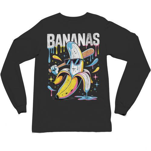 Banana Baseball Drip Kids Youth Boys Girls Sport Teens Unisex Long Sleeve T-Shirt - Sportilla