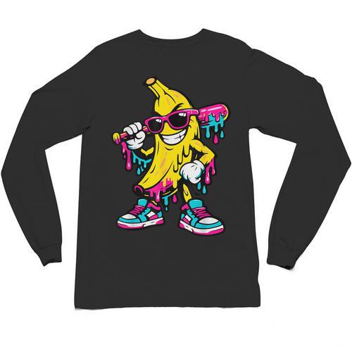 Banana Baseball Drip Unisex Long Sleeve T-Shirt - Sportilla