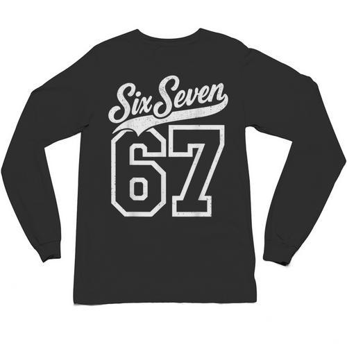 Baseball 6 7 Number 67 Six Seven Meme Boys Youth Kids Unisex Long Sleeve T-Shirt - Sportilla