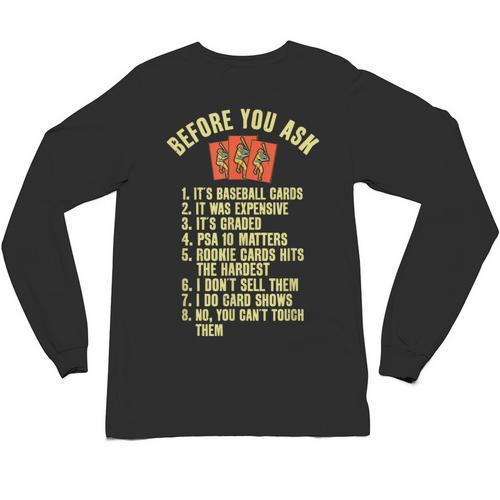Baseball Card Collector Baseball Card Trading Unisex Long Sleeve T-Shirt - Sportilla