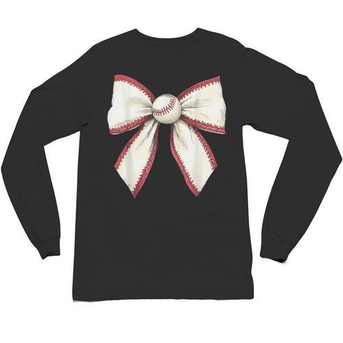 Baseball Coquette Bow Cute Baseball Game Unisex Long Sleeve T-Shirt - Sportilla