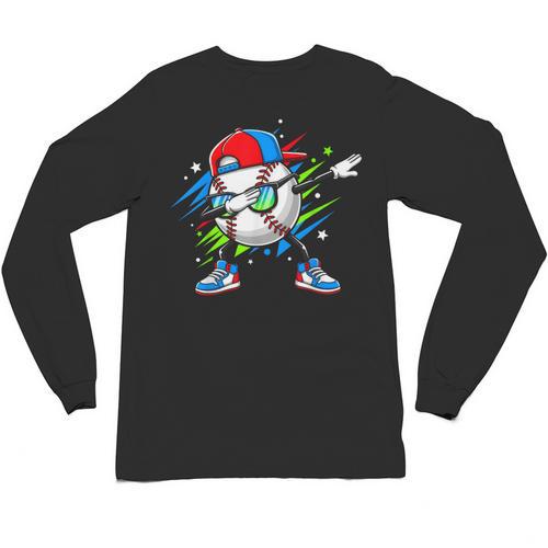 Baseball Dabbing Sports For Boys And Girls Game Day Unisex Long Sleeve T-Shirt - Sportilla