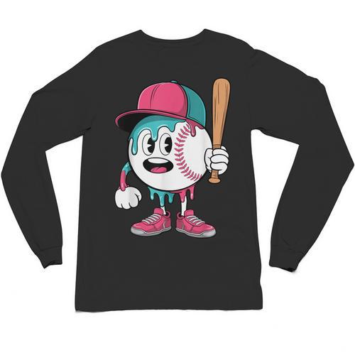 Baseball Drip Boys Ice Cream Youth Unisex Long Sleeve T-Shirt - Sportilla